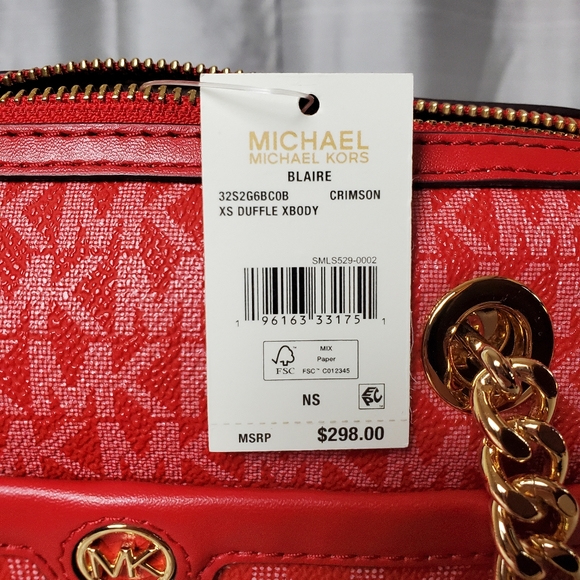 MICHAEL KORS red blaire XS crossbody bag - Picture 5 of 5